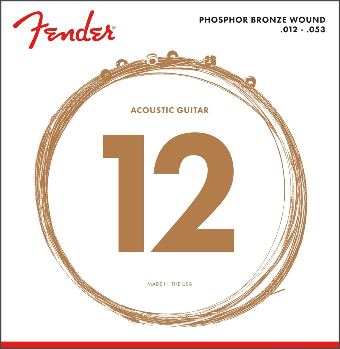 Fender 60L Phosphor Bronze Acoustic Guitar Strings .012-.053