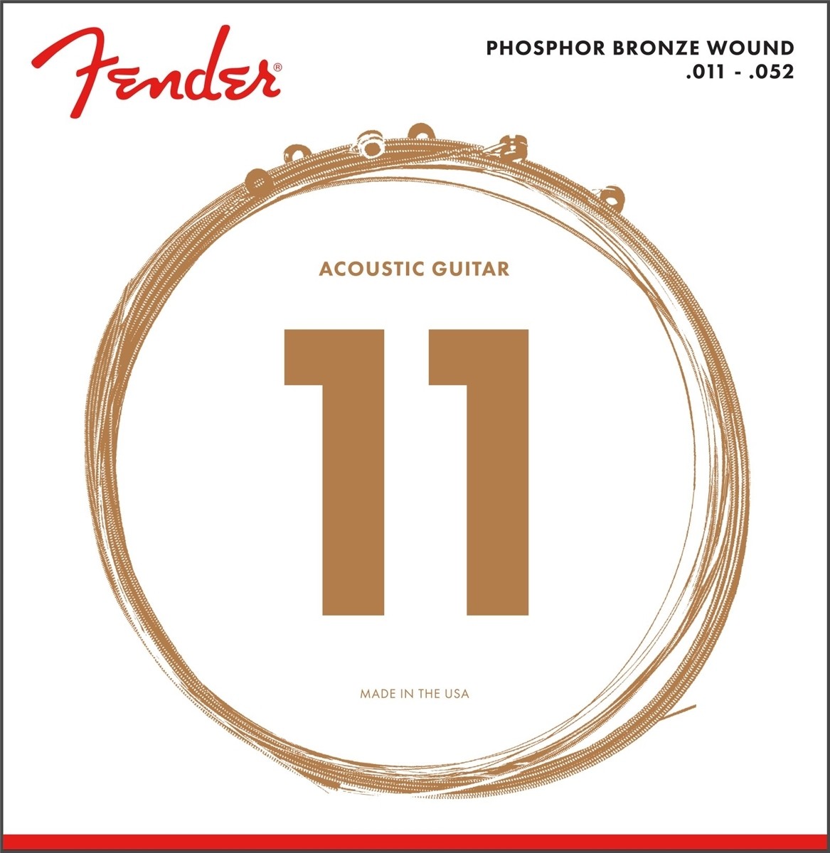 Fender 60CL Phosphor Bronze Acoustic Guitar Strings .011-.052