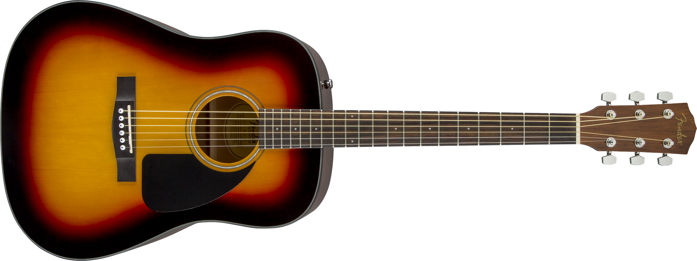 Fender CD-60 Dreadnought V3 w/Case, Walnut Fingerboard, Sunburst