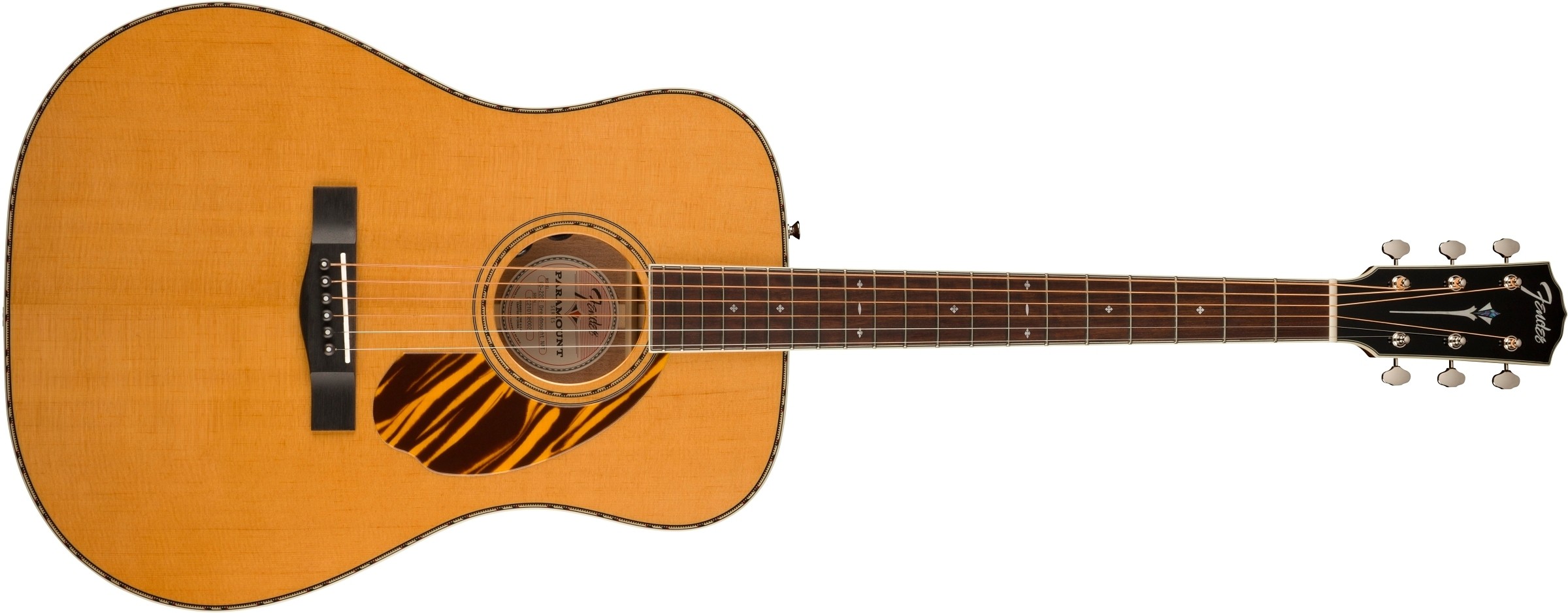 Fender PD-220E Natural - Akustisk heltre dreadnought gitar med Fishman el. inkl. koffert