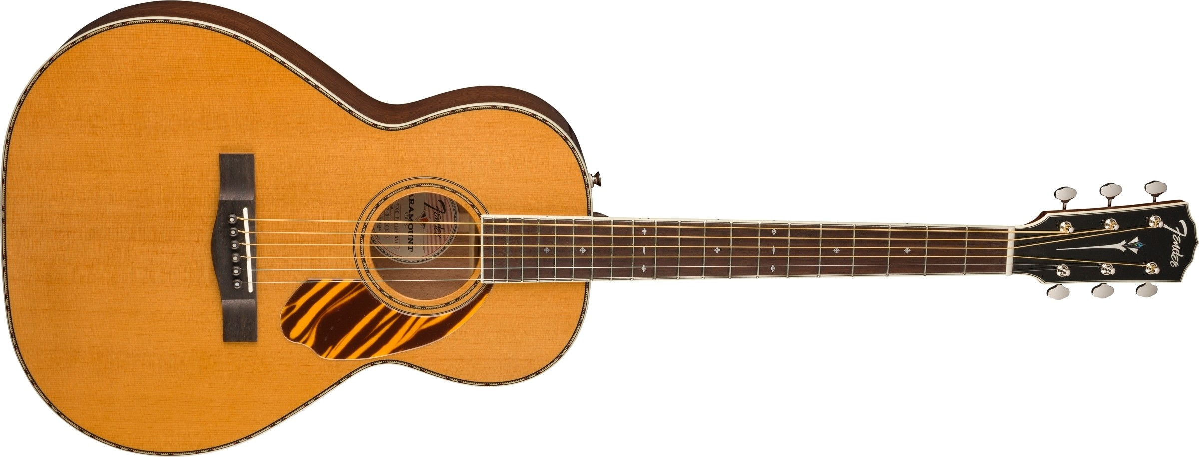 Fender PS-220E - Akustisk heltre Parlor gitar i natur med Fishman el. inkl. koffert