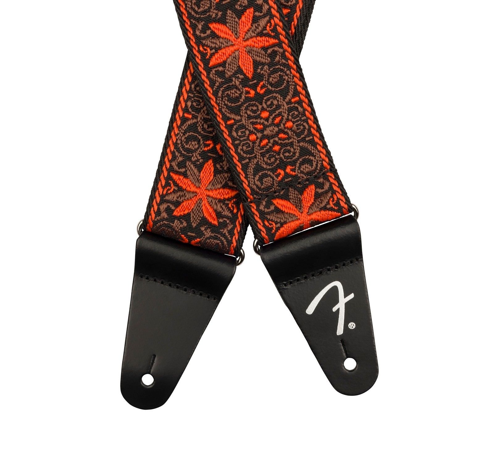 Fender Pasadena Woven Straps - Vevd gitarreim - Orange Wallflower