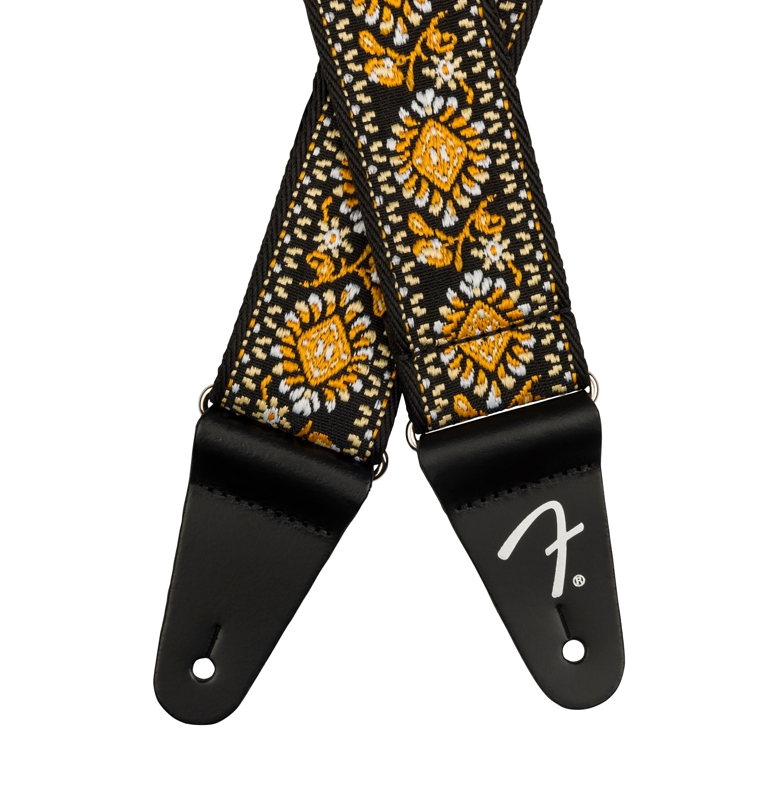 Fender Pasadena Woven Straps - Vevd gitarreim - Yellow Lotus