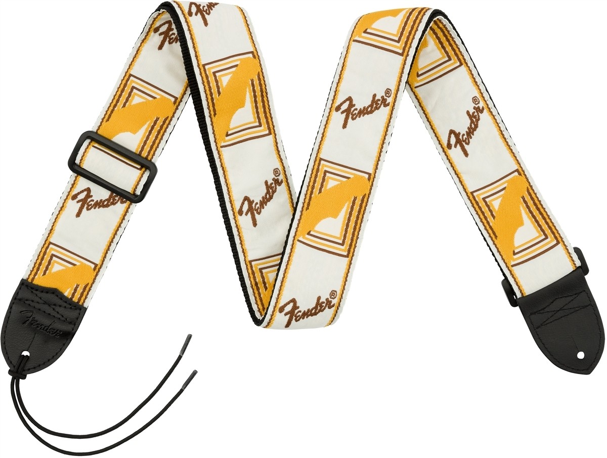 Fender 2" Monogrammed Straps - White/Brown/Yellow - Gitarreim