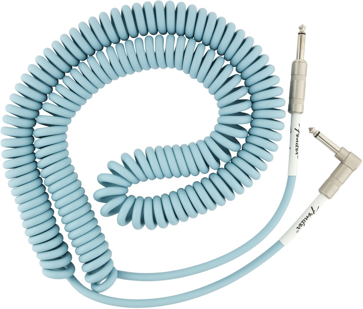 Fender Original Series Coiled Instrument Cable 9m Daphne Blue Kabler/Plugger