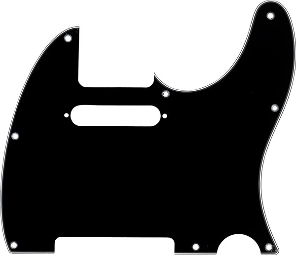 Fender 8-Hole Mount Multi-Ply Telecaster Pickguard - Black