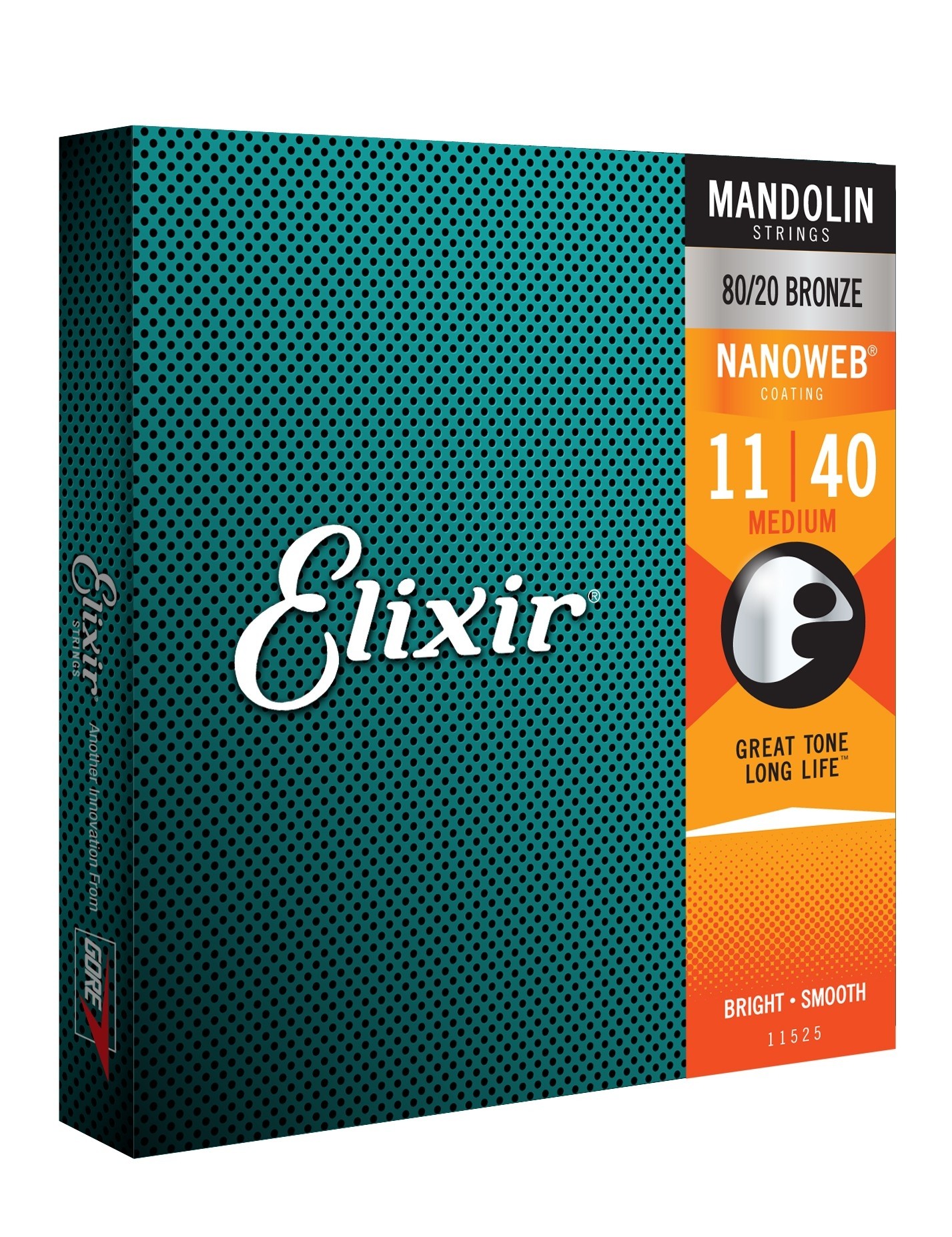 ELIXIR 11525 NANOWEB Mandolin Medium Acoustic Strenger til Mandolin 11-40