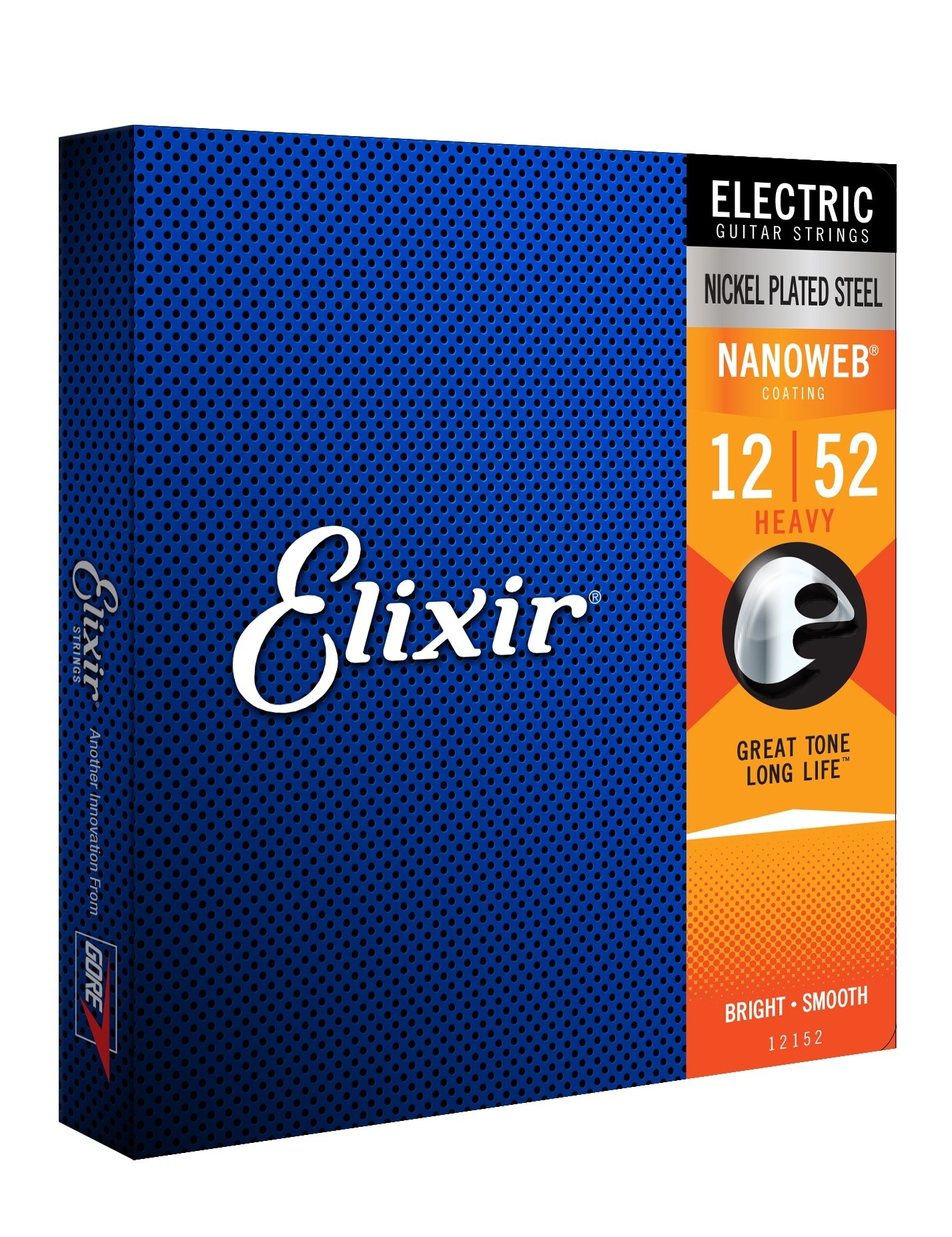 Elixir 12152 Nanoweb Electric Guitar Heavy .012-.052 - Strenger til elgitar