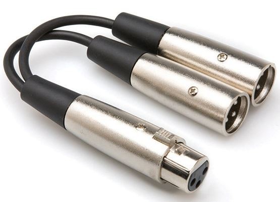 Hosa YXM-121 - Y-kabel 1x XLR hun til 2x XLR han