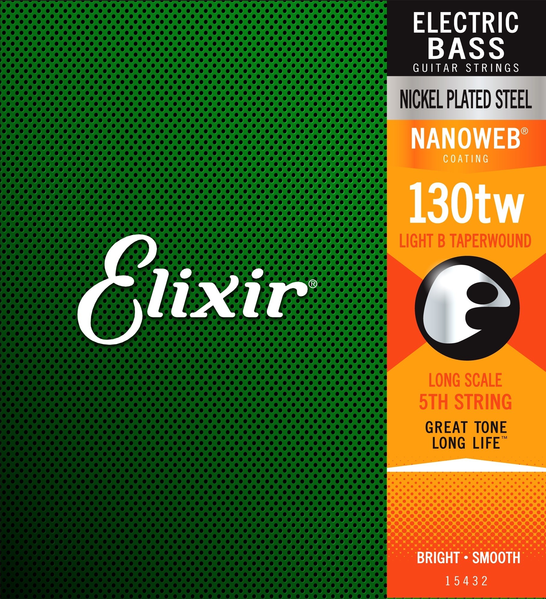 Elixir 15432 Nanoweb Electric Bass Custom Single 5th Medium B .130tw - Løsstreng til el.bass