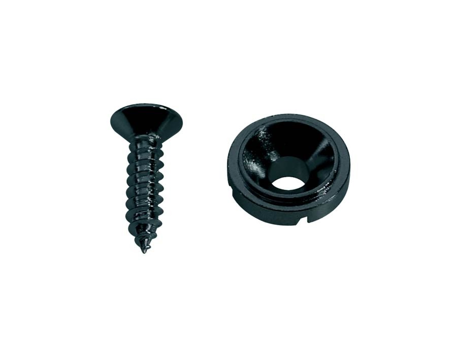 Boston SH-3-B string retainer. button model. with screw. diameter 10mm. height 5mm. Black