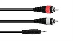 Omnitronic 1x minijack / 2x RCA, 1,5m