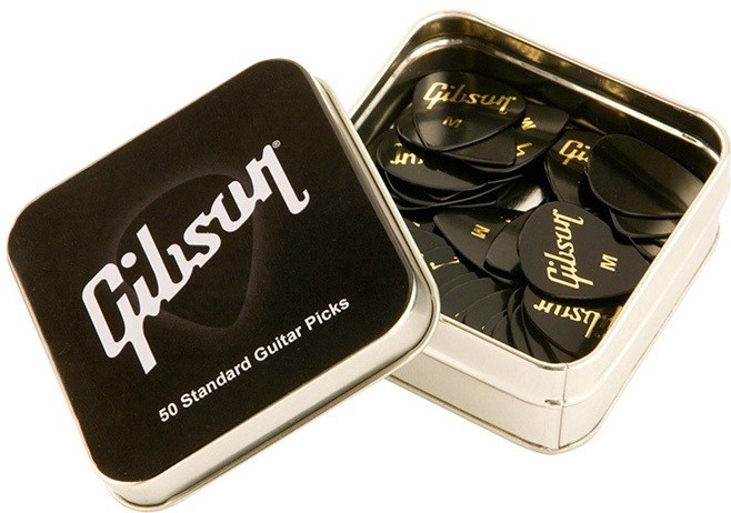 Gibson Gear tinnboks med 50 Gibson plekter - Medium
