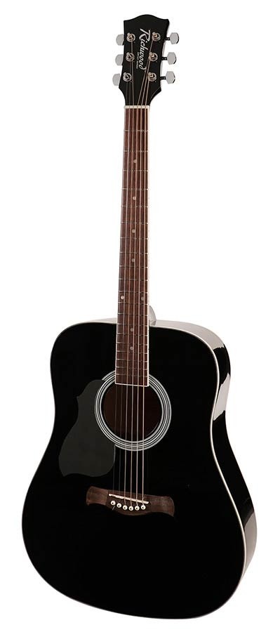 Richwood RD-12L-BK Artist Series venstrehendt stålstrengsgitar