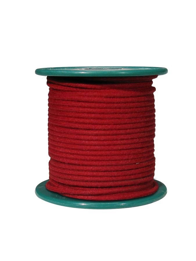 Boston VCC-18R-RD cloth covered wire, rød, pris pr. halvmeter 