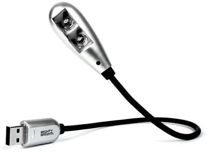 Mighty Bright USB Light - 2 LED - Music Stand Light - Silver