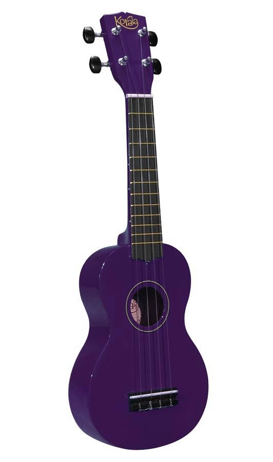 Korala UKS-30-PU soprano ukulele, with guitar machine heads and bag, purple