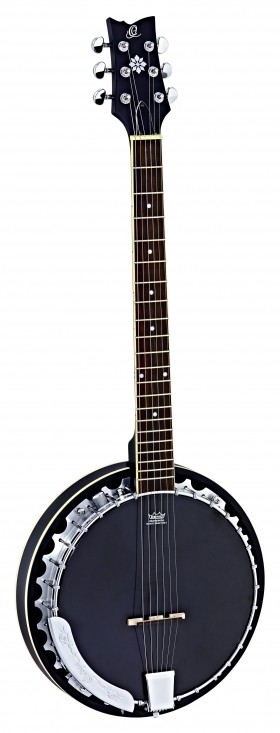 Ortega OBJE350/6-SBK 6-str. Guitar-Banjo med mik, med bag