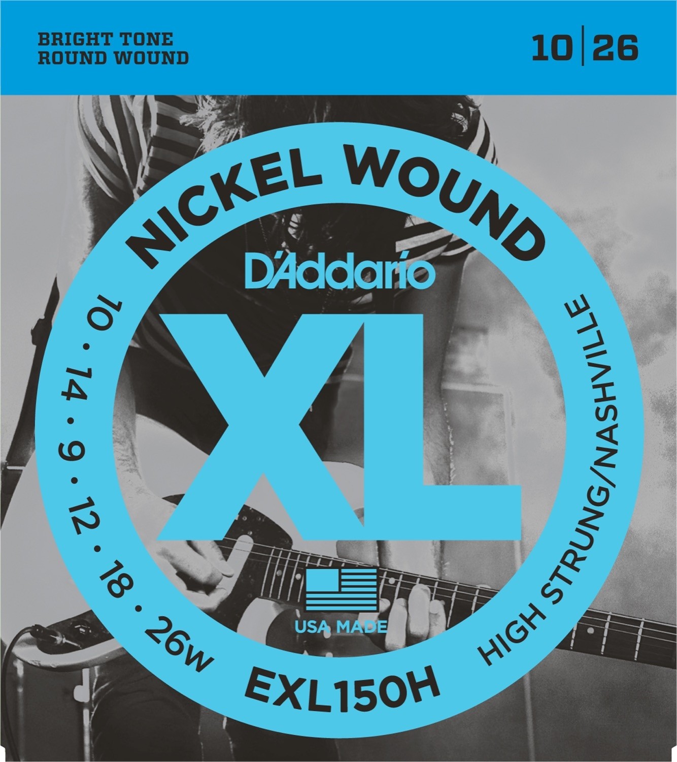 D'Addario Fretted EXL150H Strängset Elgitar Nashville Tuning 010-026