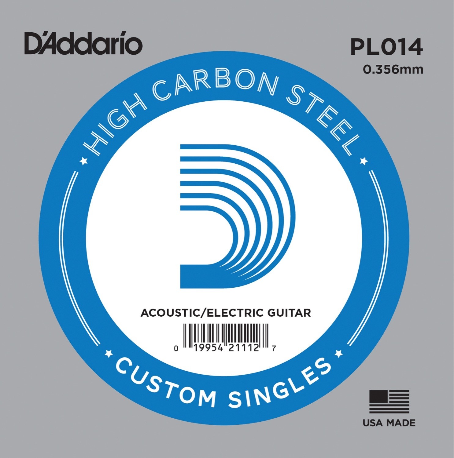 D'addario PL014 - Plain western / electric .014 Løs stålstreng for el- og westerngitar.