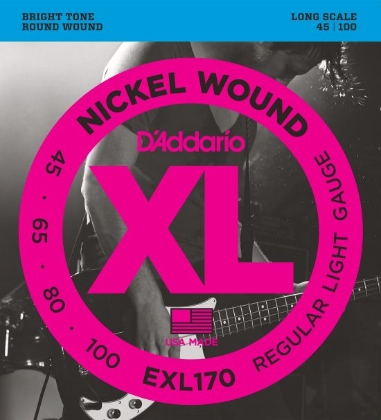 D'addario EXL170 Light/Long Scale basstrenger 045-100.