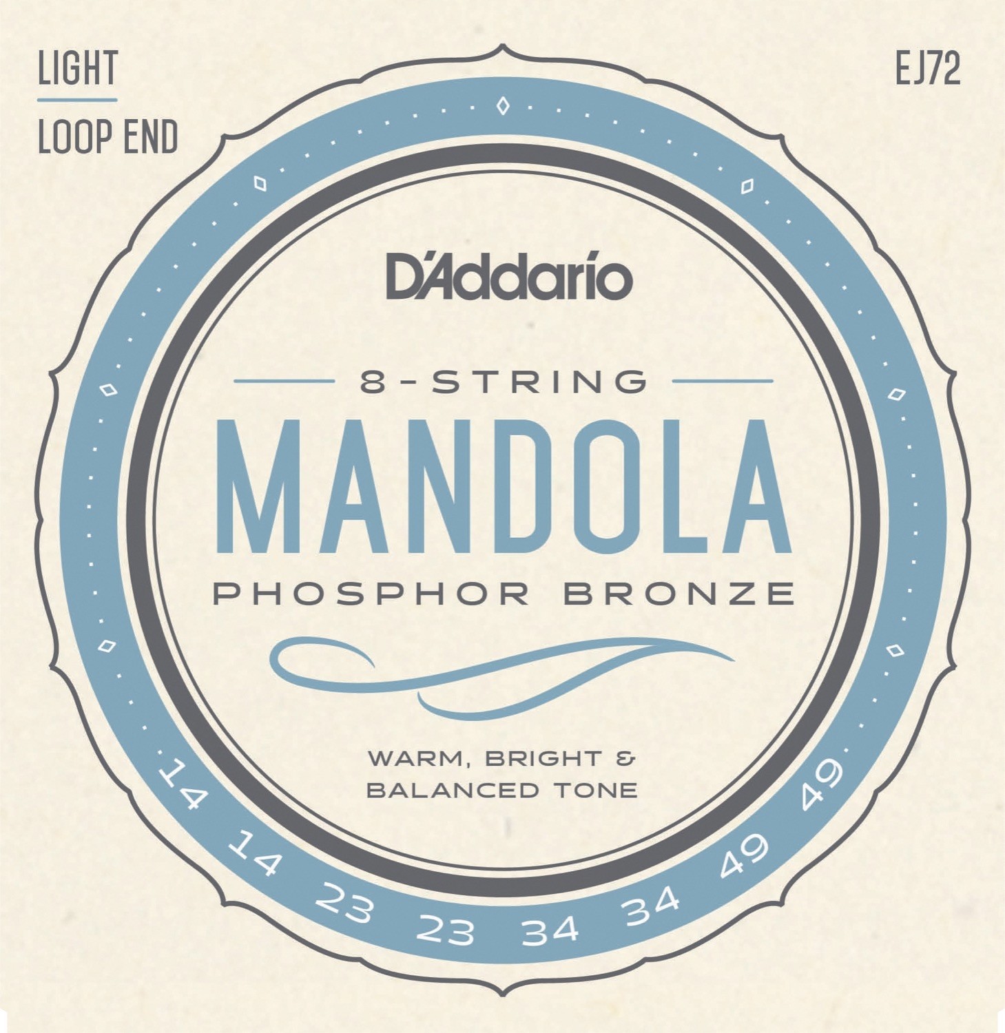 D'Addario EJ72 - Mandola Strenger, Light  