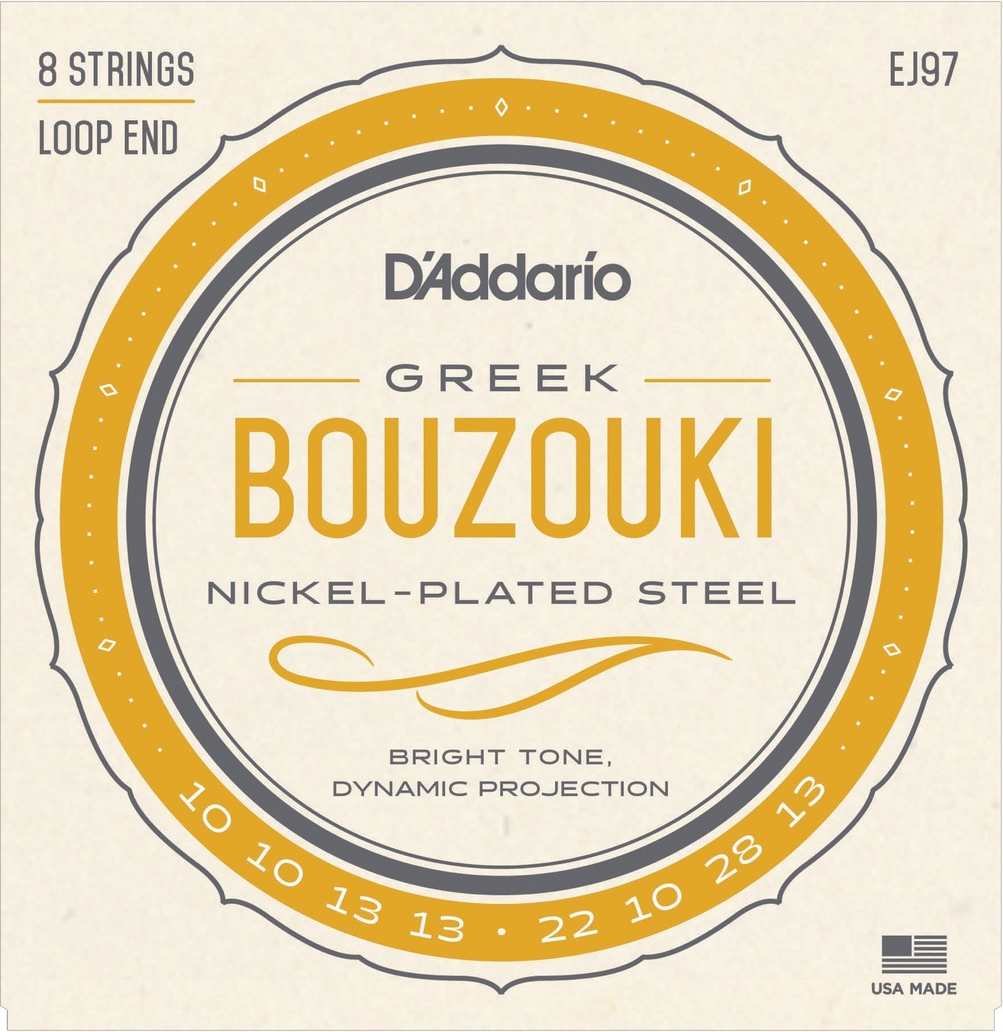 D'Addario Fretted EJ97 Bouzouki Greek 010-028