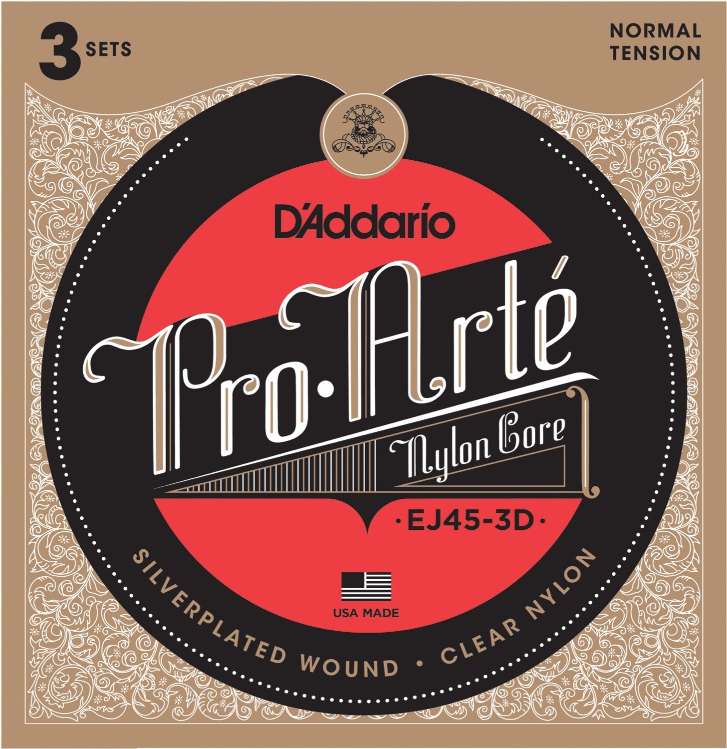 D'Addario Fretted EJ45-3D Normal (3-pack)