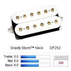 DiMarzio Gravity Storm Neck DP252FW - F-spaced - White