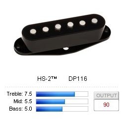 DiMarzio DP116BK. HS-2 Pickup til El-gitar