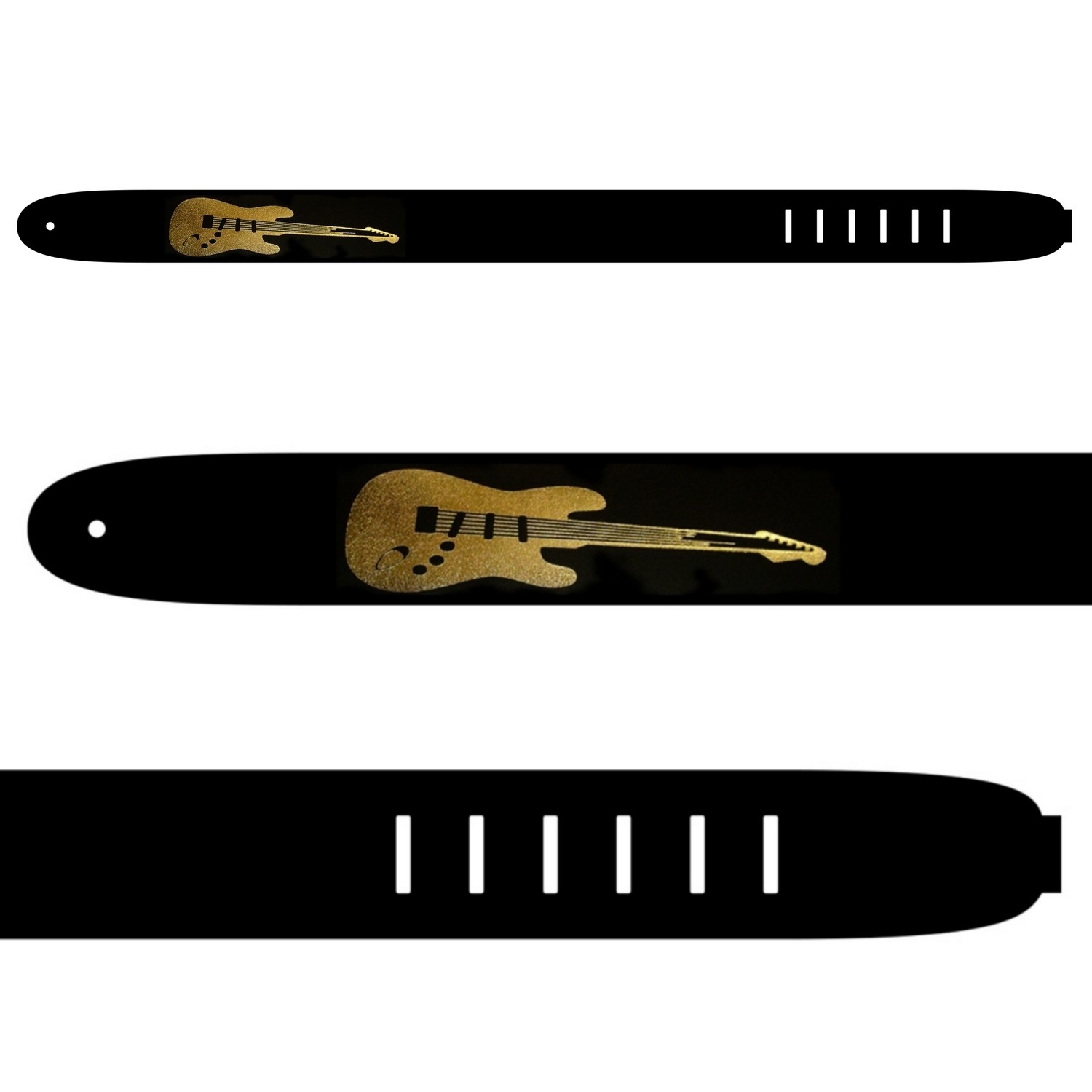 Perri's P25E-168 - 2.5" Leather Strap - Yellow Guitar