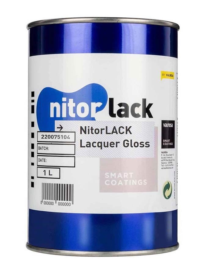 NitorLACK N220075104 Nitrocellulose Paint Gloss Clear - 1L Can