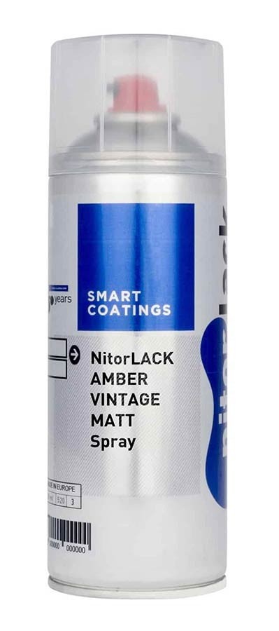 NitorLACK N250005160 - Nitrocellulose paint Amber Vintage Matte - 400ml aerosol
