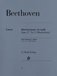 Piano Sonata no. 14 c sharp minor op. 27 no. 2 (Moonlight) by Ludwig van Beethoven