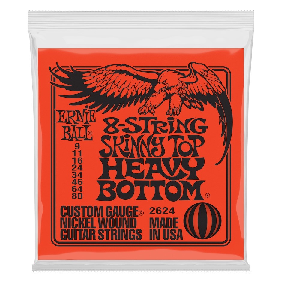 Ernie Ball EB-2624 - 8-string Skinny Top Heavy Bottom 9-80