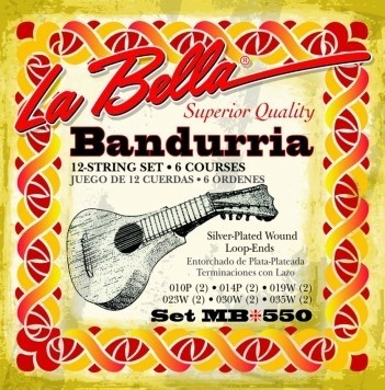 LaBella MB550 World Folk Set Bandurria - Strengesett til bandurria
