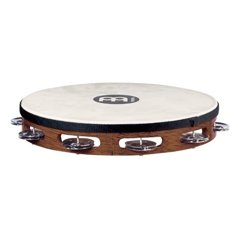 Meinl TAH-1-AB Wood Tamburin m/ skinn, Enkel, Steel (M)