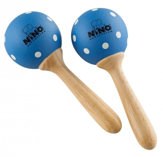 Meinl Nino 7-PDB Maracas tre, små, Blue/Polka Dots (M)