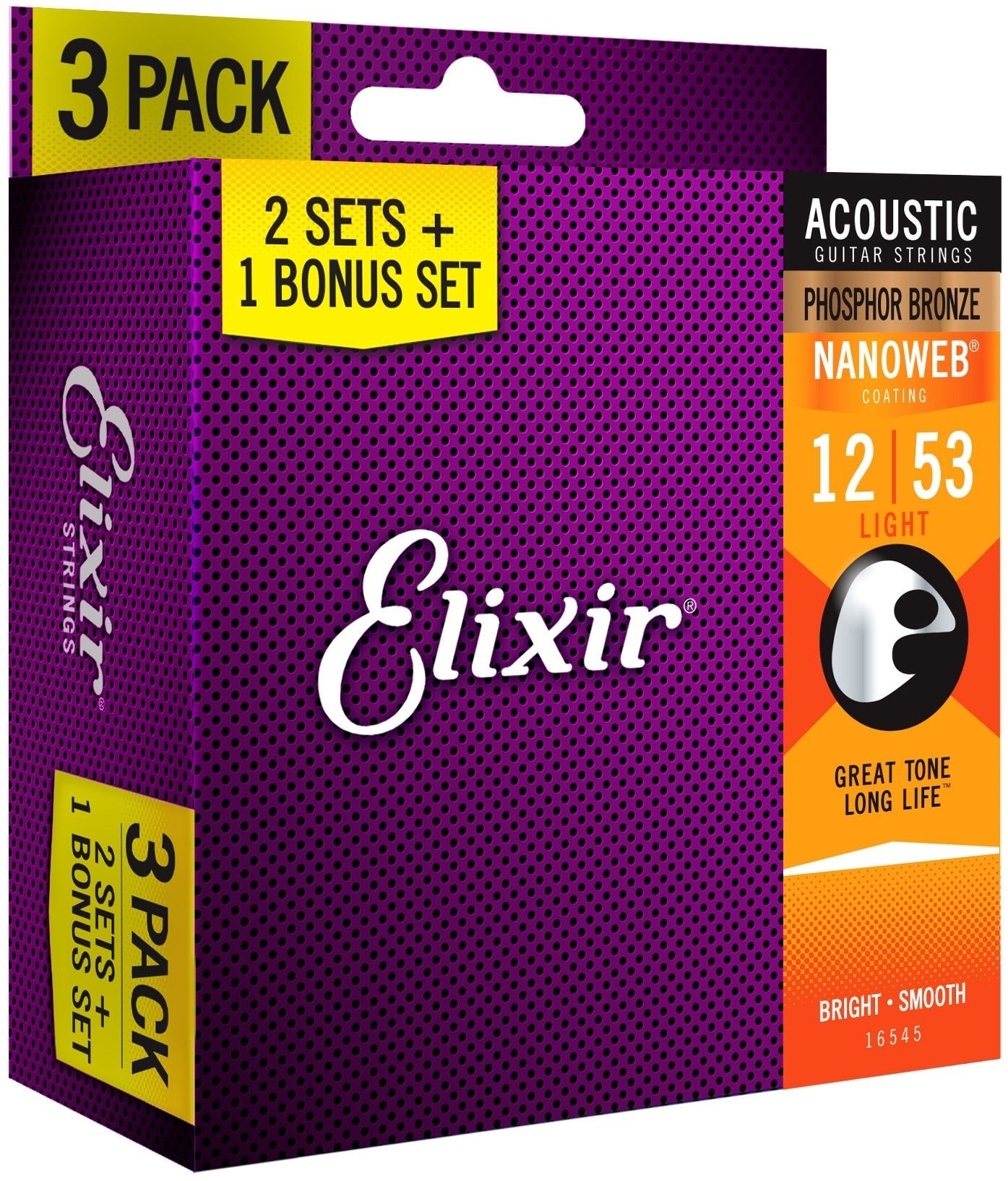 Elixir PBL Phosphor Bronze .012 - .053 - 3-pack kampanje!