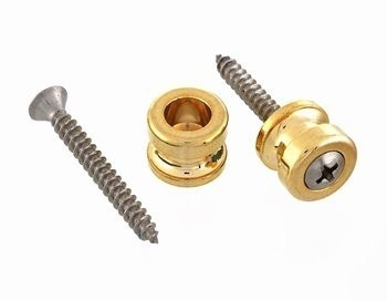 ALLPARTS AP-0683-002 Schaller Gold Strap Buttons 