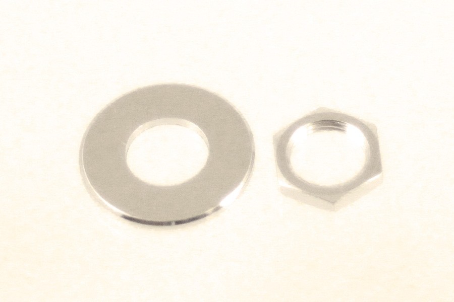 ALLPARTS AP-6691-001 Nickel Nuts and Washers for Schaller Straplock 