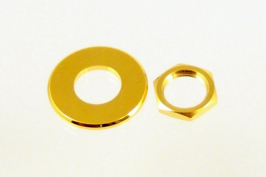 ALLPARTS AP-6691-002 Gold Nuts and Washers for Schaller Straplock 