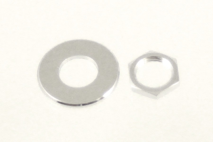 ALLPARTS AP-6691-010 Chrome Nuts and Washers for Schaller Straplock 