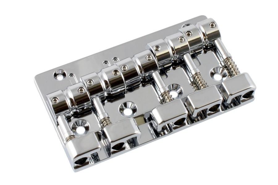 ALLPARTS BB-3465-010 5-String Bass Bridge, Chrome 