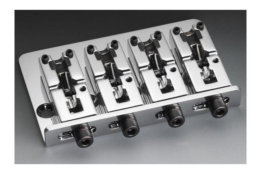 ALLPARTS BB-3530-010 4-String Bass Bridge, Chrome 