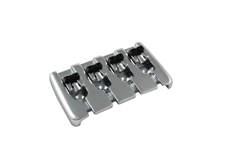 ALLPARTS BB-3533-010 Chrome Quick Release 4-string Bass Bridge 