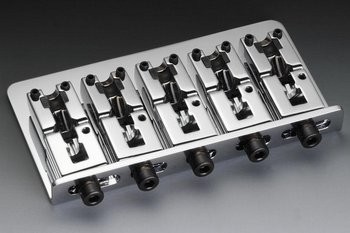 ALLPARTS BB-3535-010 5-String Bass Bridge, Chrome 