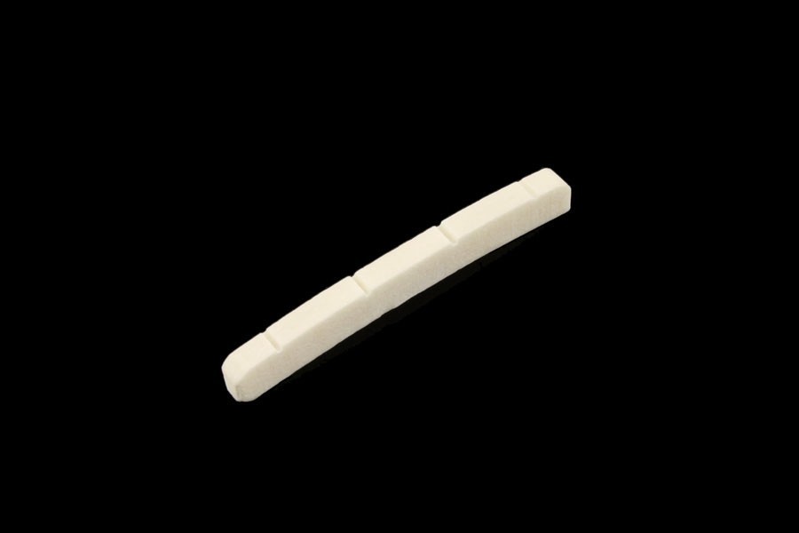 ALLPARTS BN-2351-0U0 Unbleached Slotted Bone Nut for Jazz Bass 