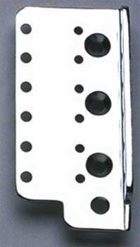 ALLPARTS BP-0611-L10 Left Handed Chrome Bridge Plate 