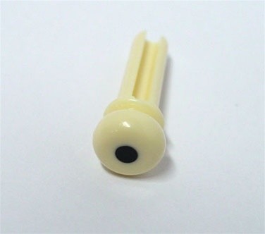 ALLPARTS BP-0677-028 Cream Grooved Acoustic Bass Bridge Pins 